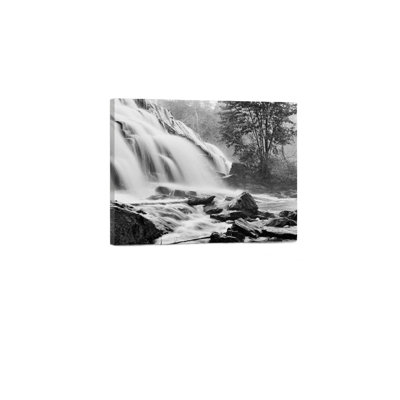 Modern Falls and Rocks Unframed Canvas Wall Art  24" X 18"