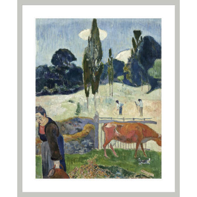 «The Red Cow» par Paul Gauguin - Estampe numérique encadrée