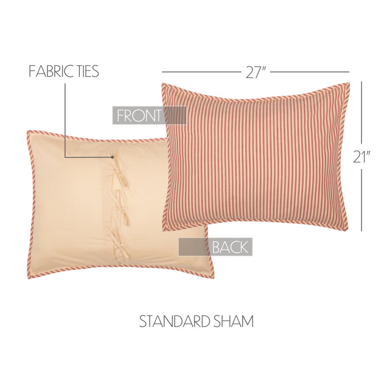 Taie décorative Sawyer Mill, Standard, Rouge champêtre / brun clair