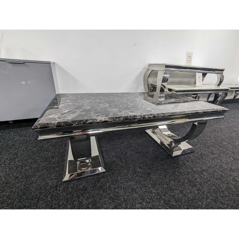 Cassanda Trestle Marble Coffee Table