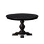 Cet ensemble de salle à manger moderne 5 pièces se compose d'une table et de 4 chaises de salle à manger modernes en tissu de polyester gris foncé avec dossier capitonné - Noir sablé-897040679-897040678