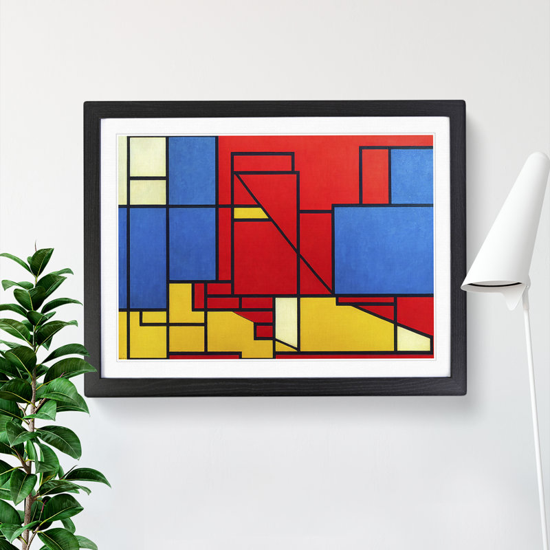 Cubism Abstract Vol.1 - Framed Print, Black, 46cm H x 64cm W x 2cm D