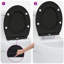 Anthracite Plastic Standard Adjustable Armrests Toilet Seat-1215608312
