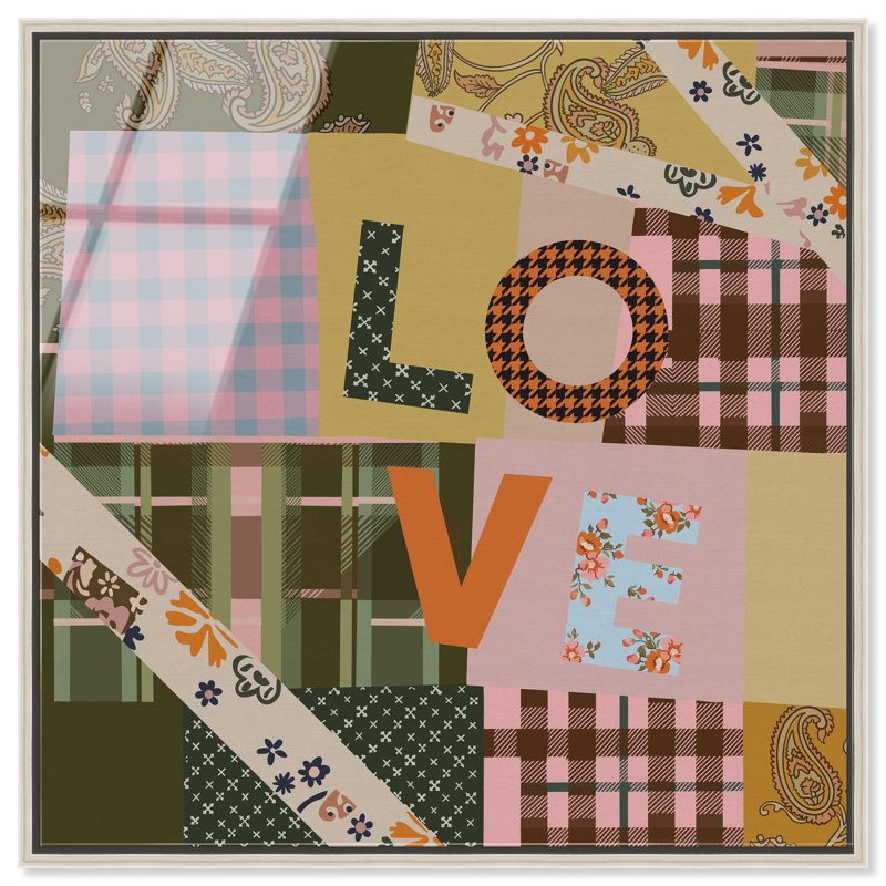 Retro Scarf II Print by Oliver Gal, 41"H x 41"W, Silver Floater Frame
