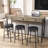 4 Pieces Dining Table Sets, with Fixed Table