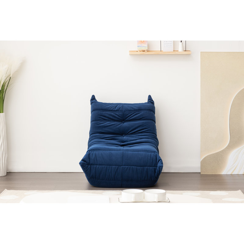 Simone Fabric Bean Bag Lounger, Blue Fabric