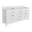 Meuble-lavabo autoportant avec cadre en bois massif 72 po, 72 po