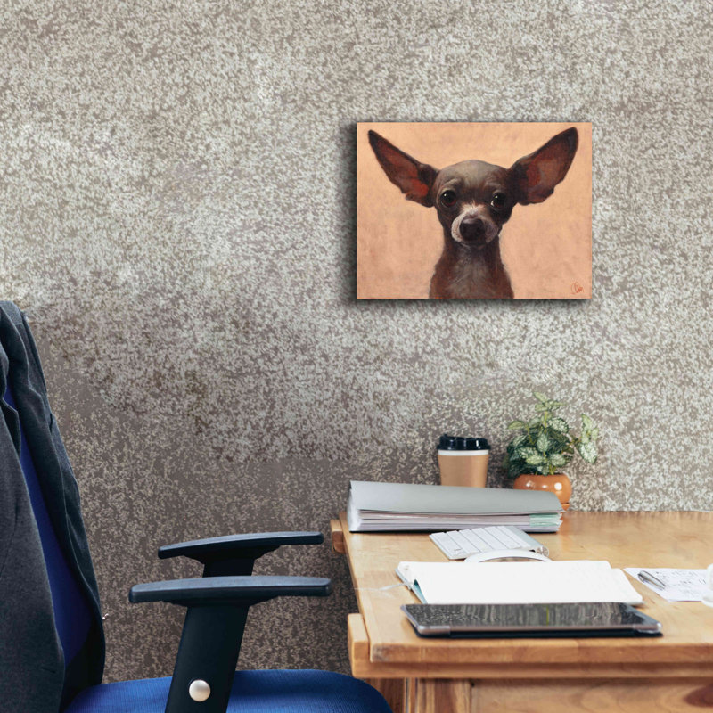 «Chihuahua» par Thomas Fluharty - reproduction d'art sur toile tendue, H 12 po x l 16 po x P 0,75 po