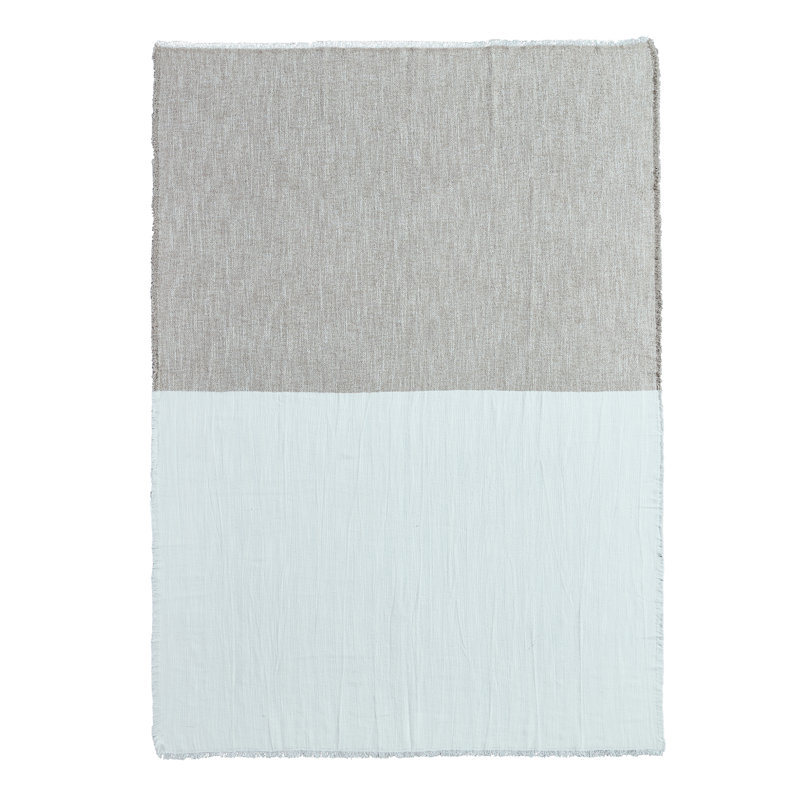 Palm Aire Ventura Beige 50" x 70" Woven Throw Blanket