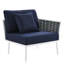 Ensemble de canapé modulaire d'extérieur en aluminium 4 pièces Stance par Modway-1354370100