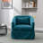 360-Degree Swivel Upholstered Armchair with Accent Pillow-367928023