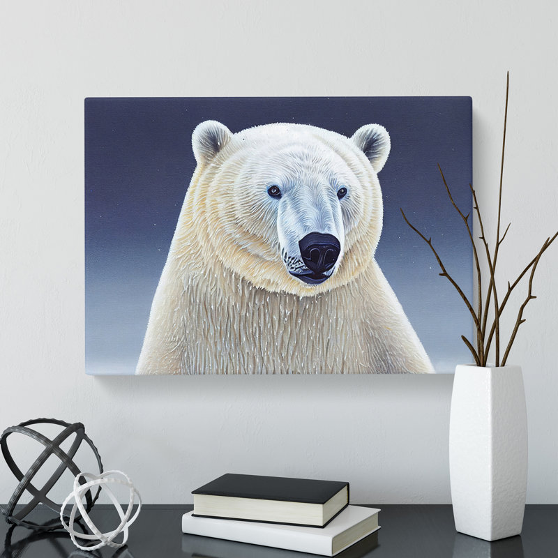 Extravagant Polar Bear - Wrapped Canvas, 40cm H x 60cm W x 3cm D