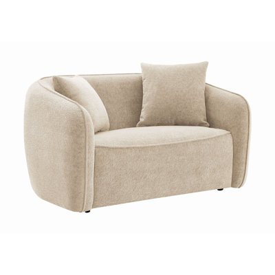 Causeuse Keith en chenille avec 2 coussins décoratifs assortis