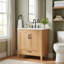 Meuble-lavabo de 30 po avec lavabo en céramique, portes à fermeture douce, tablettes réglables, compartiments de rangement et tiroirs