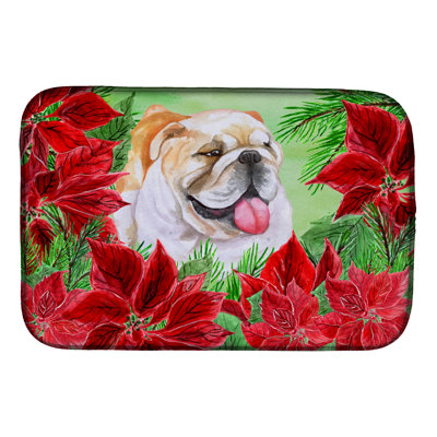 Tapis de séchage poinsettas bouledogue english