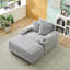 Canapé simple en velours côtelé avec un coussin, deux coussins décoratifs, un repose-pieds et deux espaces de rangement-117842003