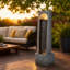 Fontaine d'eau extérieure moderne de 39 po, cascade verticale avec pompe silencieuse, fontaine en résine résistante aux intempéries pour patio et jardin