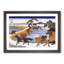 Horses in the Village of Sekiya by Katsushika Hokusai - Picture Frame Painting Print-55578675-55578674