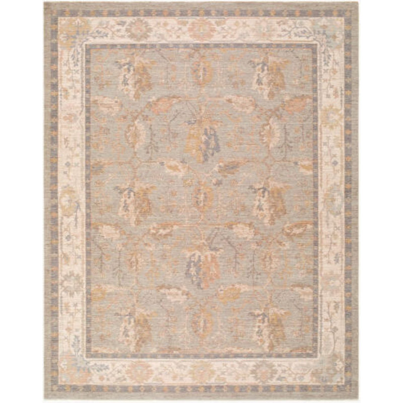 Ladik Machine Woven, Rectangle 9'10" x 13'3", Gray/Brown/Cream