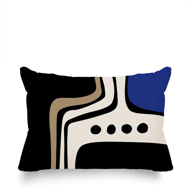 Coussin lombaire réversible intérieur / extérieur Sofi Minimalist, H 18 po x l 25 po, Marine
