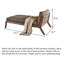 Banc en bois massif de style français avec méridienne à une personne