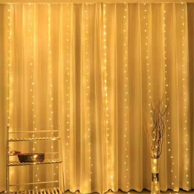Kbndieu LED Copper Curtain Lights USB Remote Control Lights Multifunctional String Lights Christmas Holiday Decoration