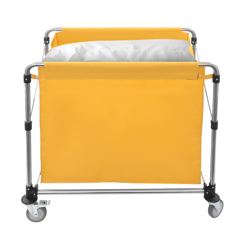 35.43X23.62X34.65” Laundry Cart With Wheels, Yellow, 34.65" H x 35.43" W x 23.62" D