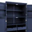 Spacious Pantry Cabinet With Adjustable Shelves, Mdf Blue Design For Kitchen
