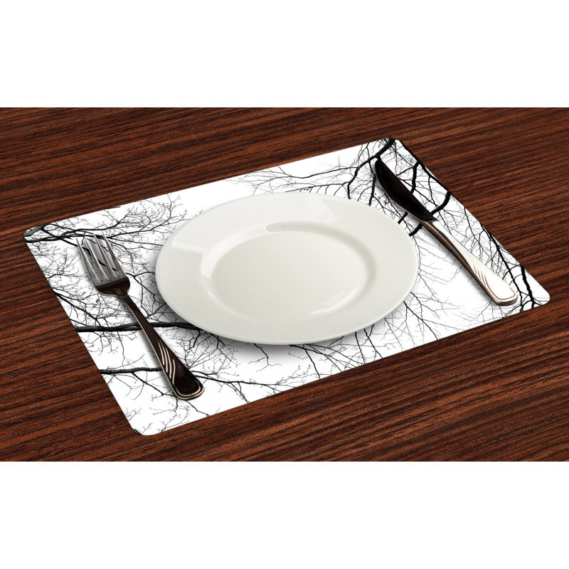 Ashyla Forest Leafless Scary Branches Placemat