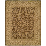 Fazilka Wool Oriental Area Rug in Brown