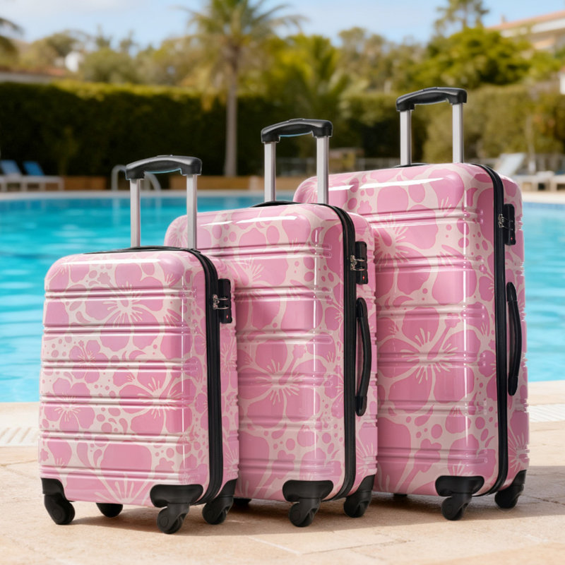 Valise à roulettes 3 pièces Hardshell avec valise TSA