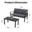 2 Seater Outdoor Sofa with Coffee Table-171341228