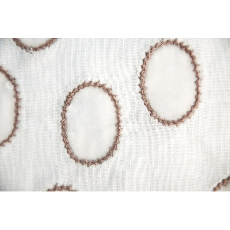 Ovals Square Pillow Cover & Insert, Latte