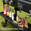  Barbecue combiné au gaz propane et au charbon Brand-man | Barbecue en acier inoxydable avec 2 couvercles et tablettes latérales pour la cuisine de jardin, de patio et d'extérieur