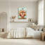 Ensemble de 1 tableau sur toile à motif floral d'aviateur-130455280-130455282