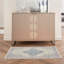 Tapis oriental ivoire / rose Burnie-1098881454