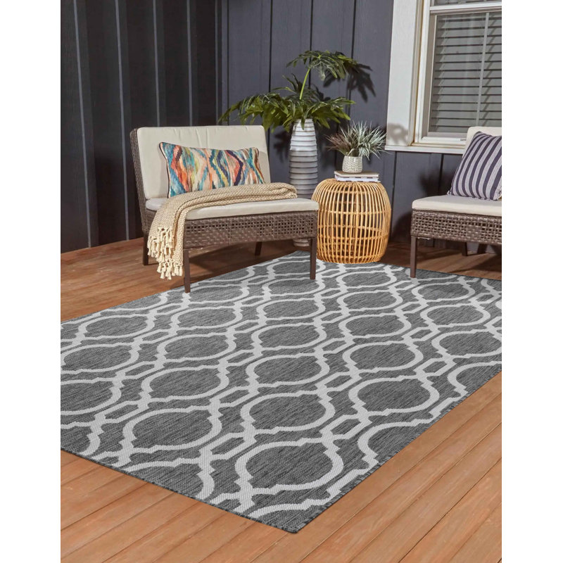 Adalinda Geometric Indoor / Outdoor Area Rug, Rectangle 200 x 290cm