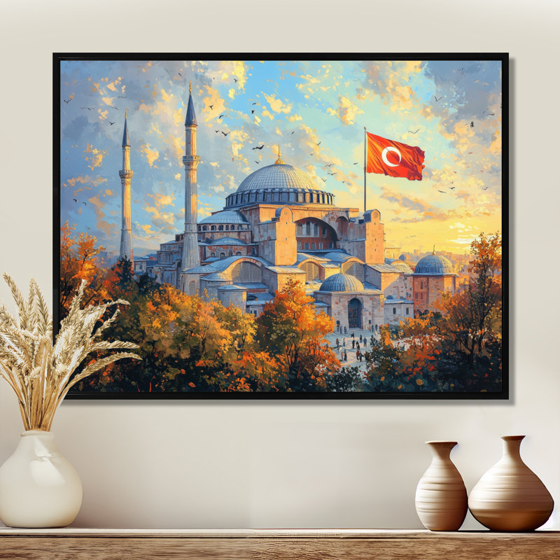 «Hagia Majesty In Turquie - Impression sur toile», H 24 po x l 32 po, Impression dans un cadre flottant sans passe-parto
