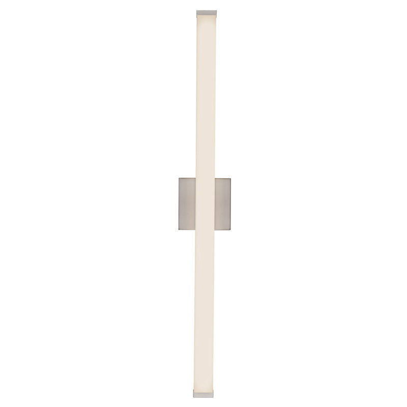 Geri 36-in Black dimmable LED Wall Sconce, Nickel