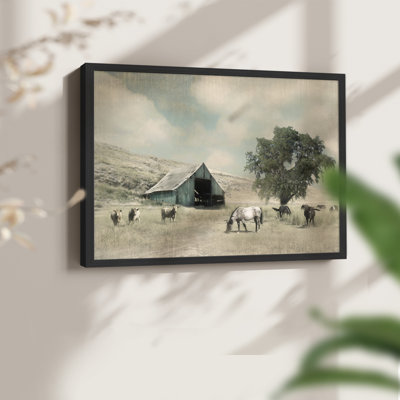 Charme de grange - reproduction encadrée - réarmable
