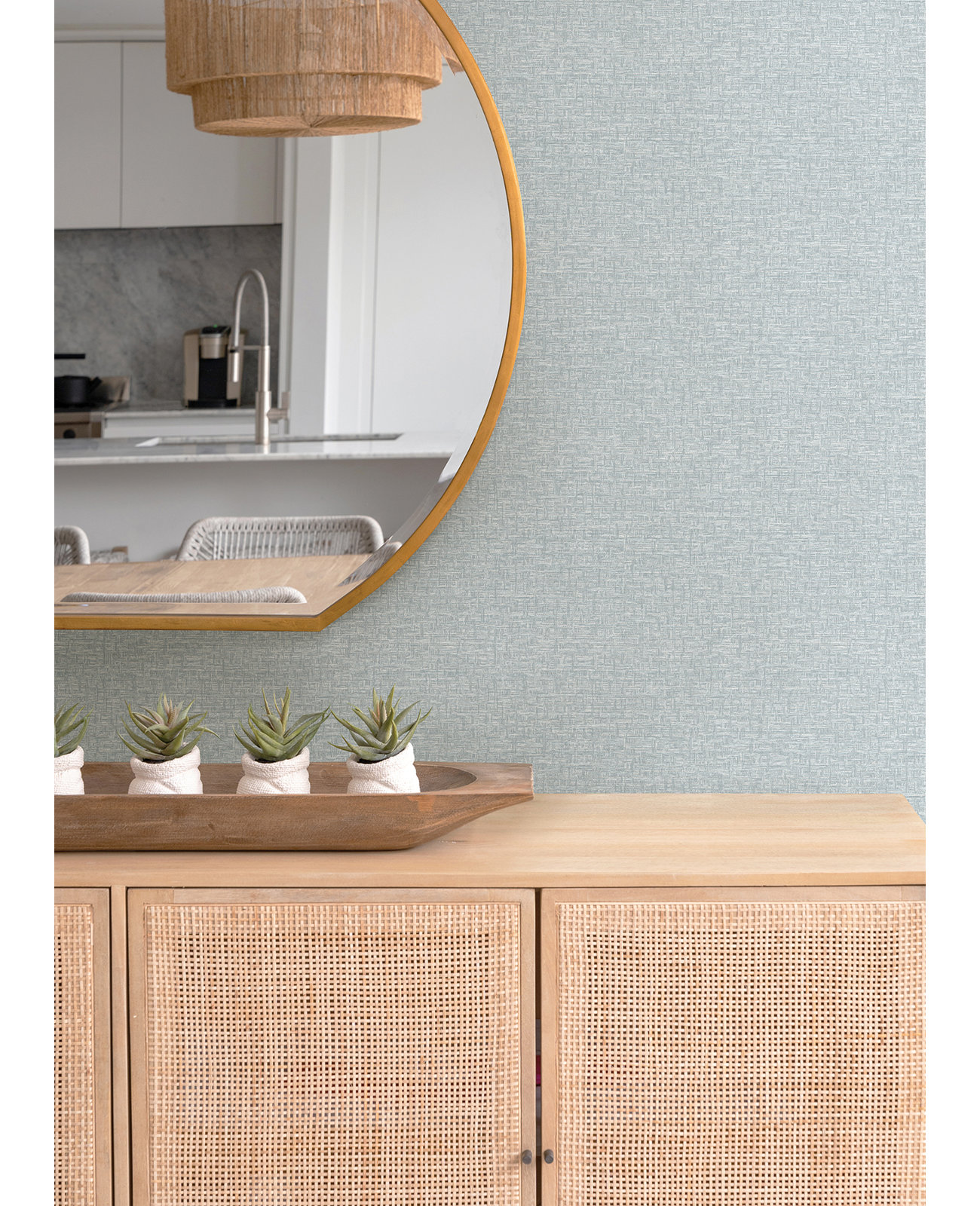 Dorine Unpasted Wallpaper, Light Blue