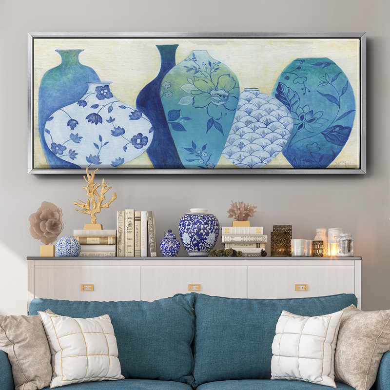 Chinoiserie Home - Toile encadrée, H 24 po x l 60 po