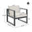 NAVAN OUTDOOR PATIO CLUB CHAIR, SET OF 2, BLACK FRAME WITH BEIGE CUSHION