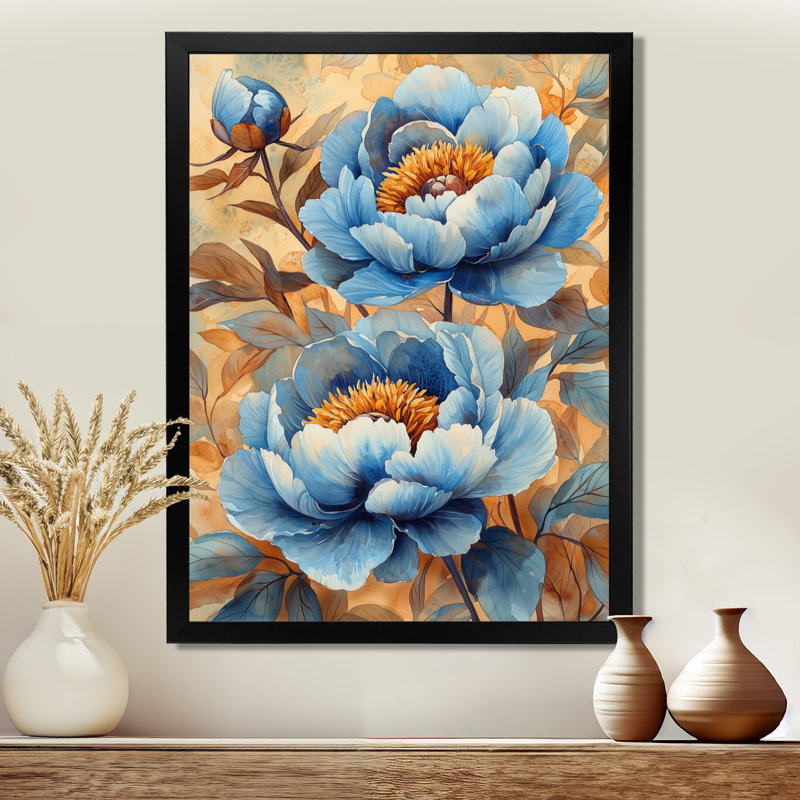 Bainum - impressions sur toile florales, Noir, noir, noir, noir, H 20 po x l 12 po, Reproduction encadrée d'une seule photo