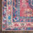 Machine Washable Southwestern Navy/Muted Red/Beige Area Rug-704982290