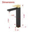Robinet de lavabo vasque Sumerain, robinet de salle de bain haut monotrou à poignée simple, robinet de meuble-lavabo en acier inoxydable 304-112231922