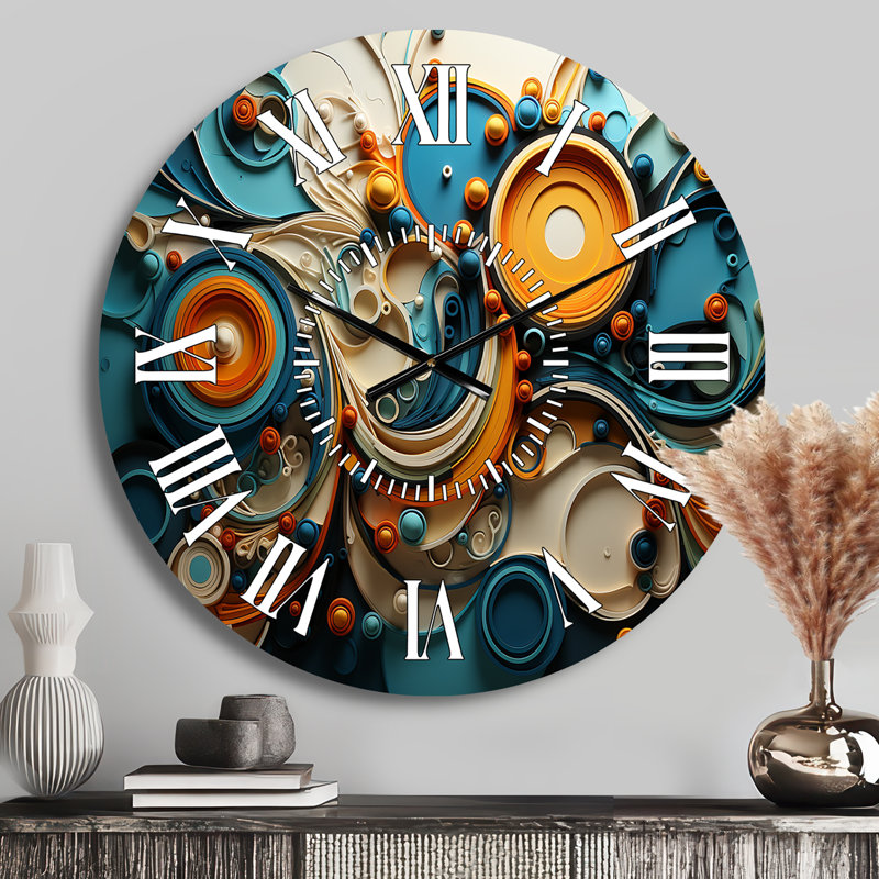 Horloge murale Teal, Médium