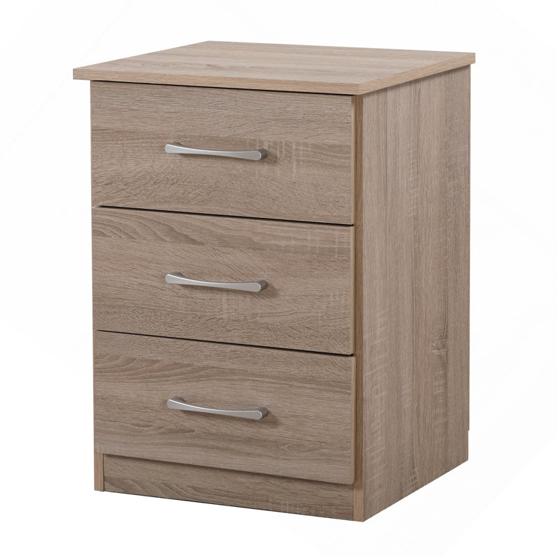 Elegant Contemporary Nightstand In Sandle Wood, Brown
