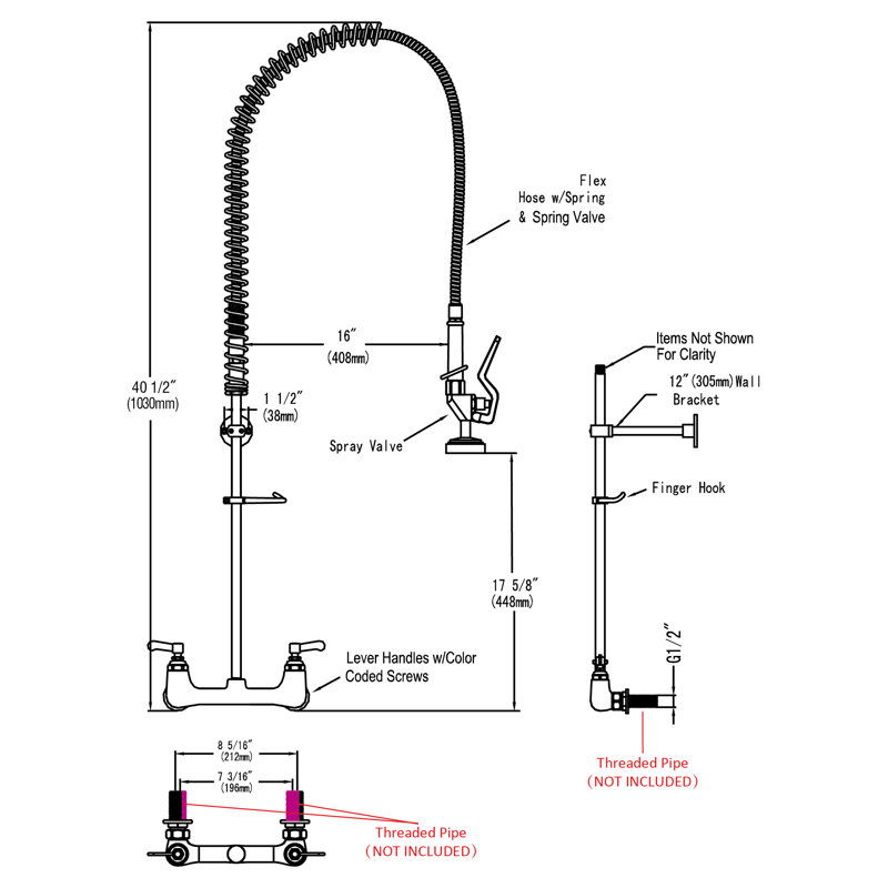 Aquaterior Pull Down Kitchen Faucet