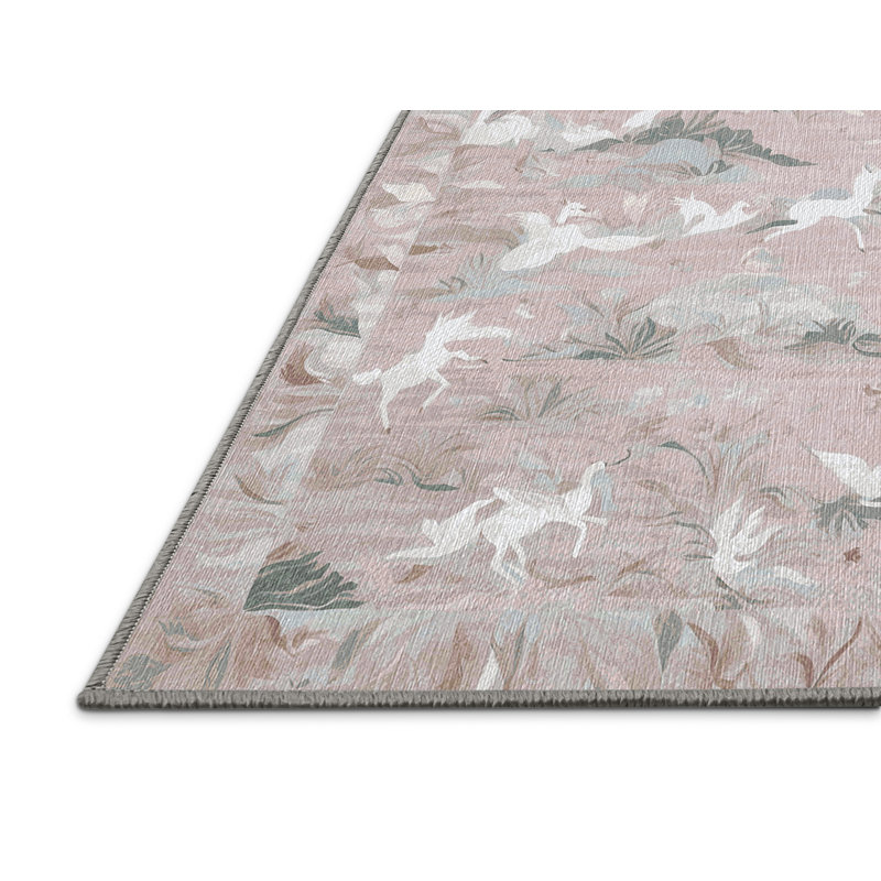 Tapis gris lavable à la machine, Rectangle 7 pi x 9 pi